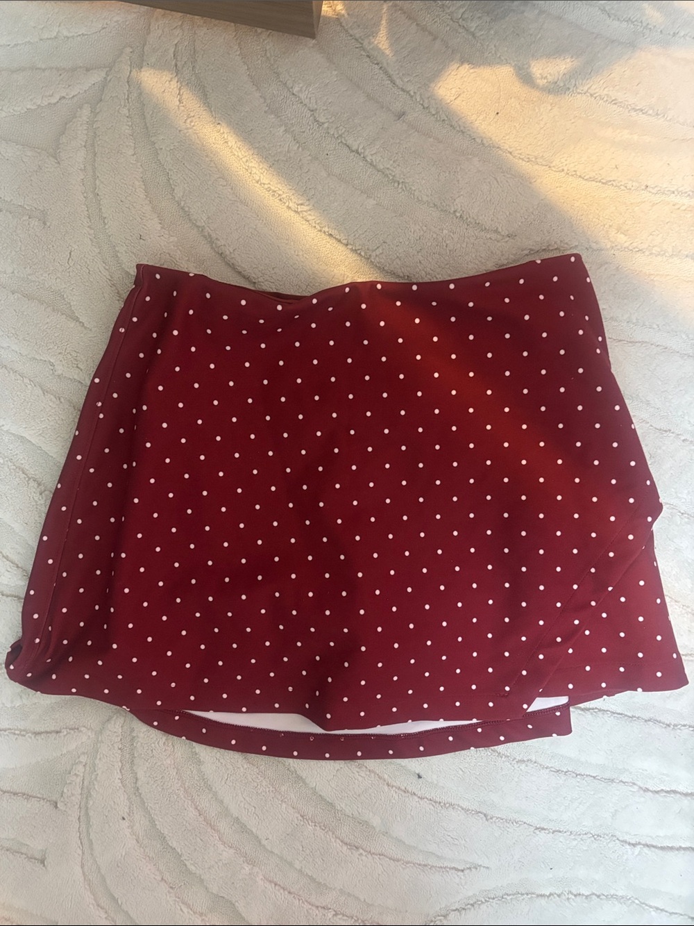 Polka Dot Mini Skirt - Red